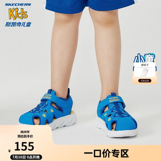 Skechers斯凯奇男童学步鞋夏季汪汪队联名舒适柔软渔夫鞋宝宝凉鞋407103N 蓝色/海军蓝色/BLNV 24码