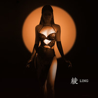 绫天生丝滑lingerie「姿涩」超薄丝滑半透勾勒玲珑蛮腰烫金刺绣鱼骨胸衣套装 Black黑色 L码「168cm-183cm」