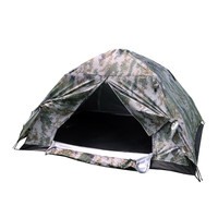 君野部落 单人迷彩自动速开防雨野外露营帐篷 2*1.5m双层帐篷