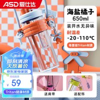 爱仕达（ASD）大容量吸管水杯高颜值便携耐高温tritan材质 RWP65B8WG-B