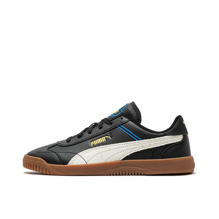 彪马（PUMA）【德训鞋】 T字头男女同款复古板鞋CLUB 5V5 RETRO392496 黑色-白色-金色-02 37