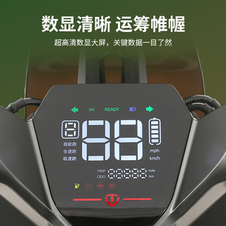 台铃电动车超能S·追风者电动摩托车72V38AH石墨烯长续航电摩高端智能 极致银/锆石灰/哑光超闪绿