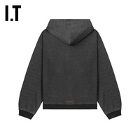 IT We11Done女装连帽拉链卫衣时尚简约水洗磨白外套787UBKXM
