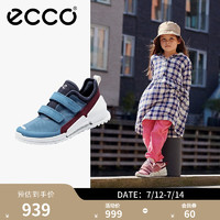 爱步（ECCO） 【BIOM】儿童运动鞋 童鞋时尚魔术贴跑鞋 健步K1系列711732 复古蓝/暗酒红71173260689 29码