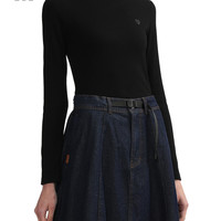 it :CHOCOOLATE女装合身长袖T恤2024春季简约基础款上衣1851A