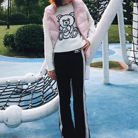 it :CHOCOOLATE女装圆领针织衫休闲冬季甜美少女毛衣4673XFL