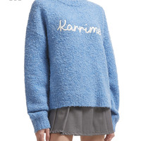 :CHOCOOLATEit KARRIMOR女装圆领毛绒针织衫2024春季时尚简约毛衣4683XFL