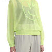 it izzue女装微透圆领针织衫2024春季时尚活力薄毛衣4104S4M