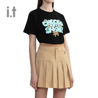 it :CHOCOOLATE女装多色短袖T恤2024夏季青春可爱半袖1836XSM