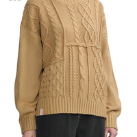 it :CHOCOOLATE女装圆领针织衫冬季时尚绞花薄毛衣4643X