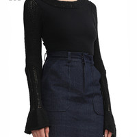 it Free People女装修身针织衫休闲冬季简约时尚薄毛衣17806L