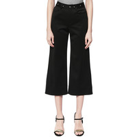 b+ab it b+ab女装七分休闲裤春季简约时尚高腰阔腿0146JC