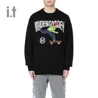 it UNDERGARDEN男装针织衫秋冬趣味卡通嵌花毛衣4055