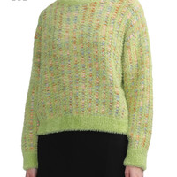 it b+ab女装毛绒针织衫冬季甜美温柔合身杂色毛衣3238IJ