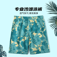 梵迪拉（F.DYRAA）沙滩裤男可下水速干宽松款男士五分泳裤海滩度假84013绿色L