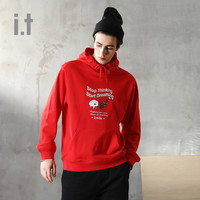 it UNDERGARDEN男装连帽卫衣春季标语趣味印花3046MAE