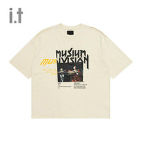 it MUSIUM DIV.女装短袖上衣春夏不对称摇滚印花20817XG