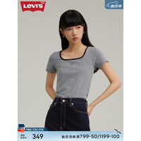 Levi's李维斯24早秋女士休闲简约短款短袖T恤 灰色 XS