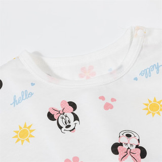 迪士尼宝宝（Disney Baby）童装儿童T恤米奇米妮卡通短袖T恤舒适透气24年夏新品