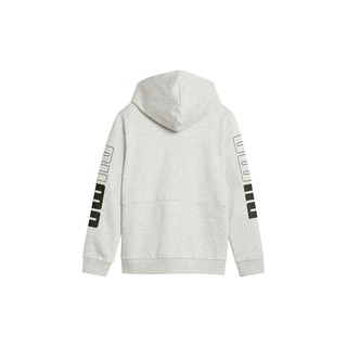 彪马（PUMA） 儿童男童运动休闲加绒连帽拉链外套 POWER  HOODIE FL 676346 浅混合灰-04 140