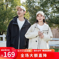 鸭鸭（YAYA）时尚外套2024年春秋男女同款短款连帽休闲防风YX 黑色 L/175