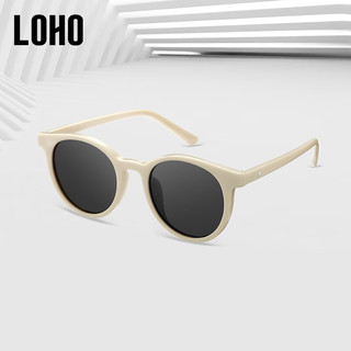 88VIP：LOHO 小圆框2024新款墨镜女偏光高级感太阳眼镜防晒时尚潮流显小脸