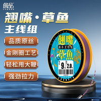 詹品 翘嘴草鱼鳊鱼鲢鳙湖库大物主线组加长8.1/9/10/11米pe连接加固 【10米/2号线-】 配铅6克