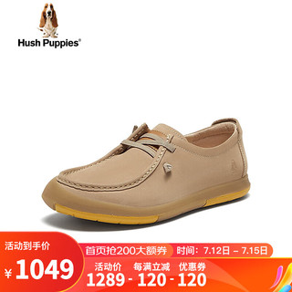 暇步士（Hush Puppies）乐福鞋女士平底一脚蹬英伦休闲鞋B6Z06CM4 灰色 35