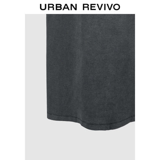 URBAN REVIVO 女士高街辣妹修身开衩无袖连衣裙 UWJ740056 灰蓝 XL