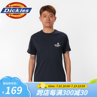 dickies短袖T恤 休闲后背大印花舒适百搭宽松短袖T恤 DK0A87CT 深海军蓝 S