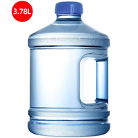 拜杰水桶手提式纯净水桶户外自驾游手提茶水桶饮水机家用桶装水储水桶 3.8L 【加厚PC全新料】蓝色