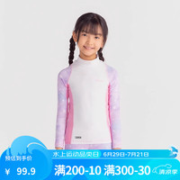 迪卡侬儿童泳衣男女童泳裤长袖游泳衣防晒温泉KIDK 【泳衣】星球粉 103-112cm 4-5岁