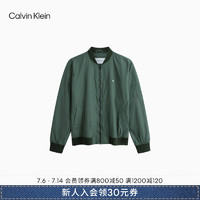 Calvin Klein Jeans春秋男士简约ck刺绣方标休闲棒球领飞行员单夹克J323578 MRY-军绿色 S