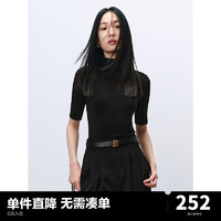 太平鸟太平鸟女装2024年春季天丝羊毛针织衫A1CNE1265 黑色 M