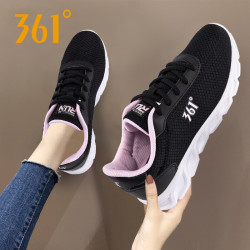 移动端361女鞋运动鞋女2024年春夏季新款361度女士网面透气休闲跑步鞋
