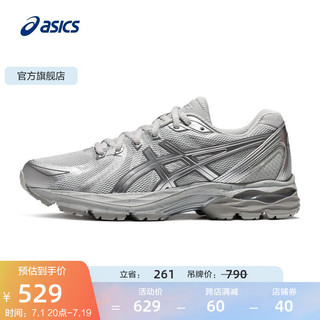 ASICS 亚瑟士 缓震跑鞋女鞋网面跑步鞋耐磨运动鞋 GEL-FLUX CN 灰色/银色 38