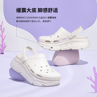 斯凯奇（Skechers）女士休闲时尚百搭易穿透气夏季包头凉鞋踩屎感洞洞鞋111127 黑色/BBK 38 尺码偏大，选小一码