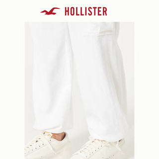 HOLLISTER24春夏辣妹宽松降落伞亚麻混纺工装裤女KI356-4039 白色 L (165/80A)标准版