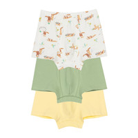 幼岚（ALLBLU）幼岚童装「Buka裤」儿童棉氨内裤24秋季不卡PP内裤3件装 男童云白小浣熊+罗勒绿+晨光黄  100cm