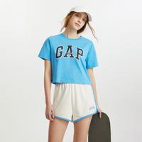 Gap 盖璞 女装廓形T恤LOGO纯棉亲肤短袖夏659468正肩上衣