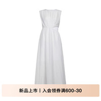 欧时力超轻天丝绉雪纺连衣裙2024新夏无袖肌理感 白色 XS
