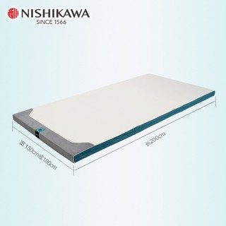 东京西川 西川（NISHIKAWA）日本进口WAVE床垫可折叠可水洗榻榻米家用释压支撑腰部床垫子 150cm*200*6cm