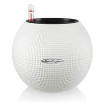 Lechuza 德国进口Lechuza自动吸水懒人创意圆球形状塑料储水桌面智能花盆 puro color 20 白色