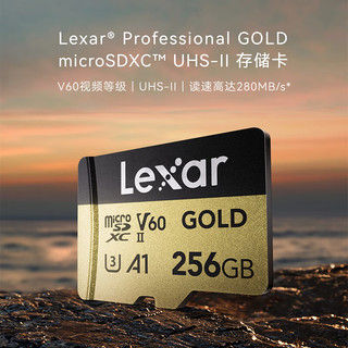 雷克沙（Lexar）tf卡 switch内存卡运动相机无人机内存卡gold系列 256G 读速280/s 写速180MB/s UHS-II V60TF卡