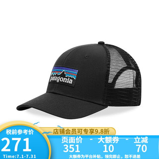 Patagonia 巴塔哥尼亚 运动 网眼 透气 鸭舌 遮阳时尚帽子38289 BLK-Black（黑色） One Size