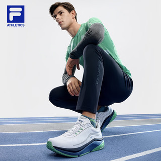 FILA 斐乐黄景瑜同类男鞋 SPD PANTHER2路跑鞋2024夏季玄豹鞋 斐乐白/灰蒙绿-WG 42.5