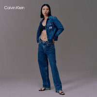 Calvin Klein Jeans【复刻90系列】24春夏新款女士复古ck直筒牛仔裤J223291 1A4-牛仔蓝