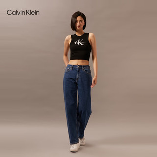 Calvin Klein Jeans【复刻90系列】24春夏女士复古ck直筒牛仔裤J223291 1A4-牛仔蓝 27