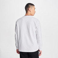 Lee 李 男士圆领Logo织标白色男长袖T恤 LMT0090323RX 白色 S