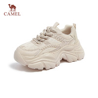 CAMEL 骆驼 女鞋2024秋季新款老爹鞋女款透气复古运动鞋厚底增高休闲鞋子